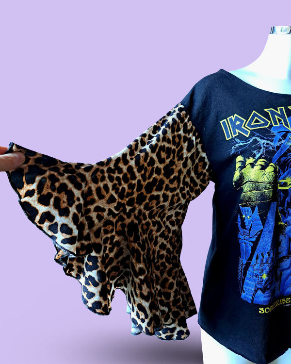 UPCYCLED Iron Maidenin t-paita