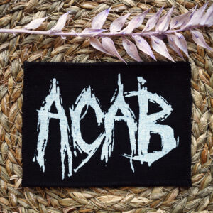 ROSKA ART "ACAB" - kangasmerkki - musta